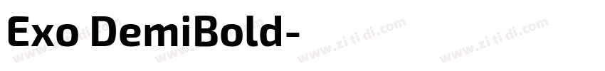 Exo DemiBold字体转换